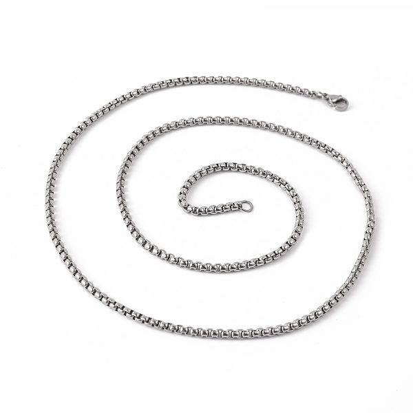 Boxchain 3mm Necklace (Silver)