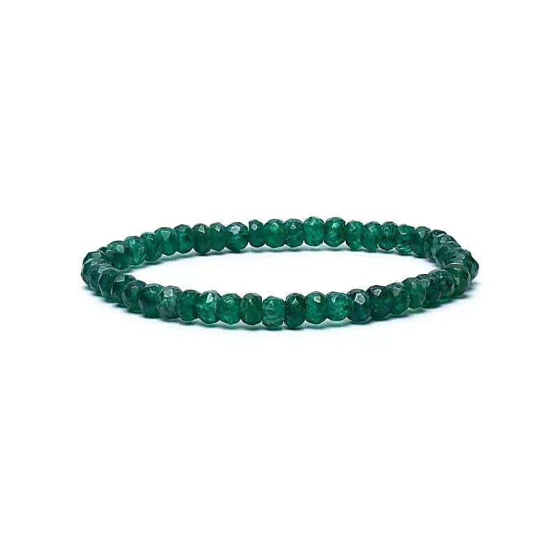 Faceted Green Aventurine Bracelet 6mm (AA Quality)