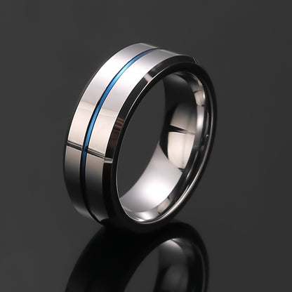 Tungsten "Trilogy of Strength" Silver-Blue Edition