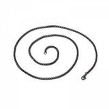 Boxchain 3mm Halskette - Schwarz