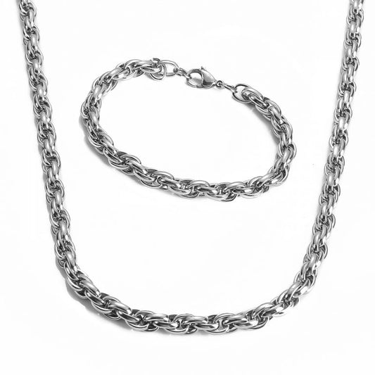 Birka-Set (Halskette und Armband, Silber)