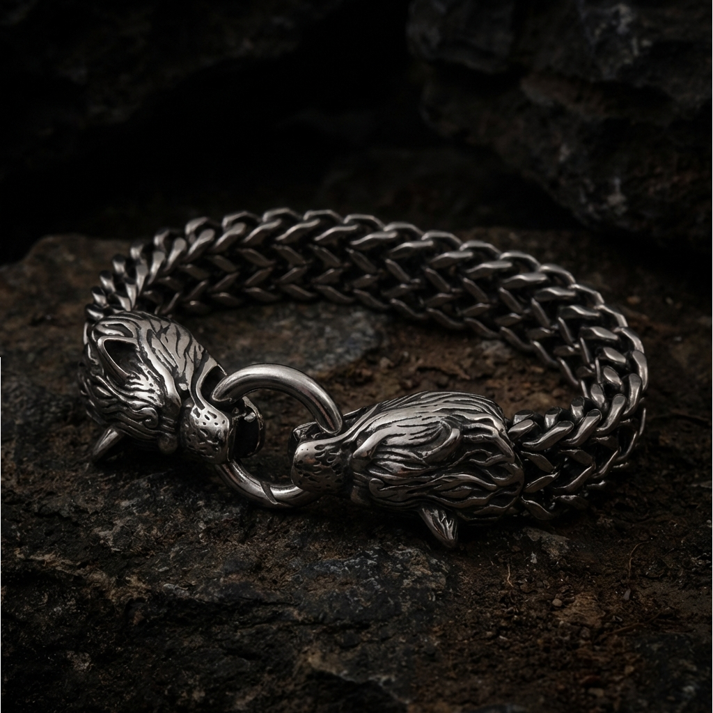 Bracelet Geri och Freki-Eternal Pack Stainless Steel