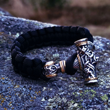 Paracord-Armband Mjölnir Asgard-Knot – zweifarbig