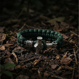Paracord Bracelet Mjölnir Galdrastafir - Green
