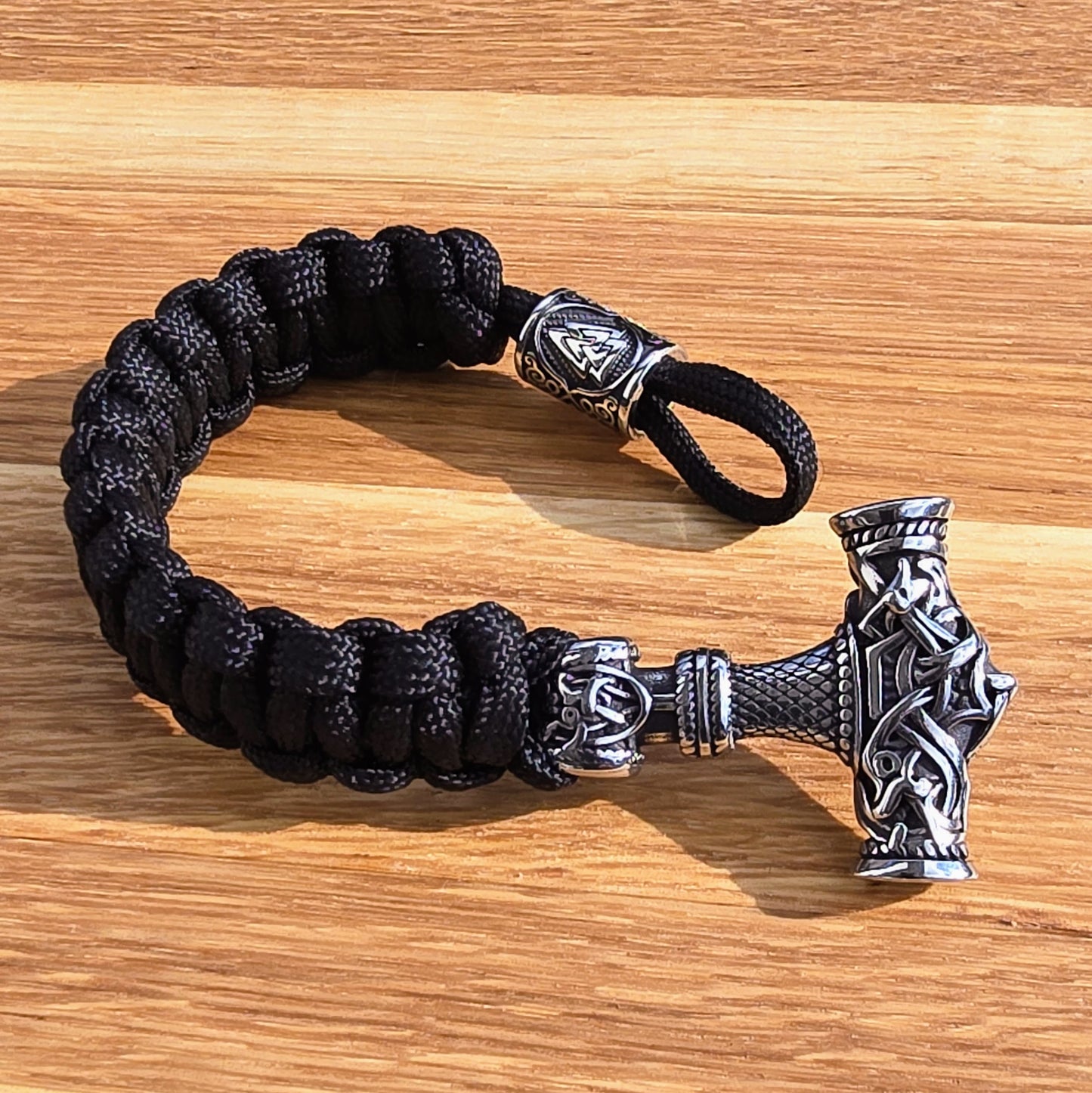 Paracord Bracelet "Mjölnir Asgard-Knot" (Silver)