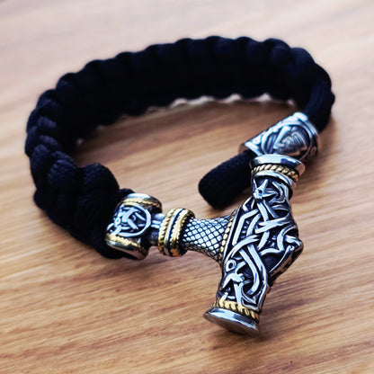 Paracord Bracelet "Mjölnir Asgard-Knot" (Dual Tone)