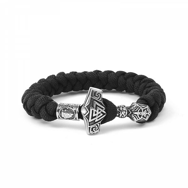 Paracord Bracelet “Thor’s Hammer with Valknut”
