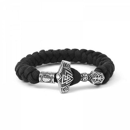 Paracord Bracelet Thor’s Hammer with Valknut