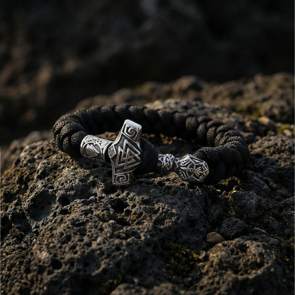 Paracord Bracelet Thor’s Hammer with Valknut
