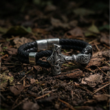 Armband Mjölnir Asgard Knot – Leder/Silber