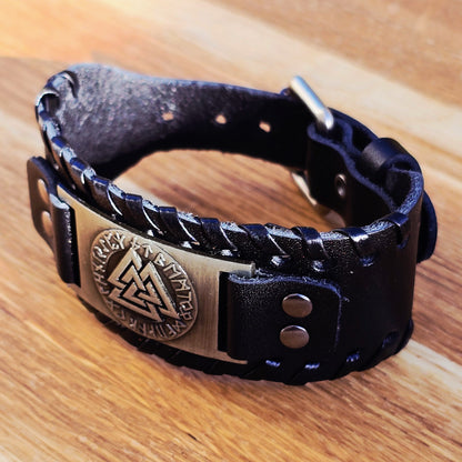 Bracelet Valknut Premiumleather (Black)