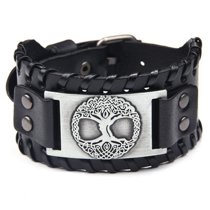 Bracelet Yggdrasil Premium-Leather - Black