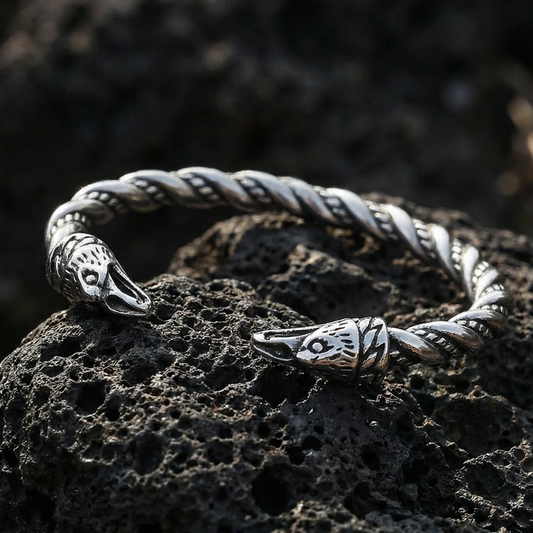 Raven Bangle Twisted - Silver
