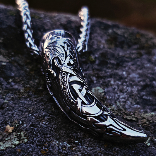 Necklace Viking Dragon Horn