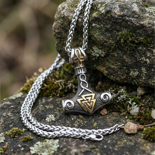 Halskette Donnerhammer – Zweifarbig