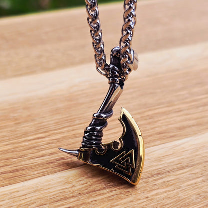 Necklace "Battle Axe" (Dual Tone)