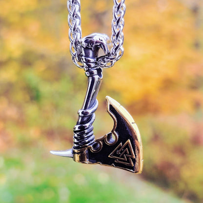 Necklace "Battle Axe" (Dual Tone)