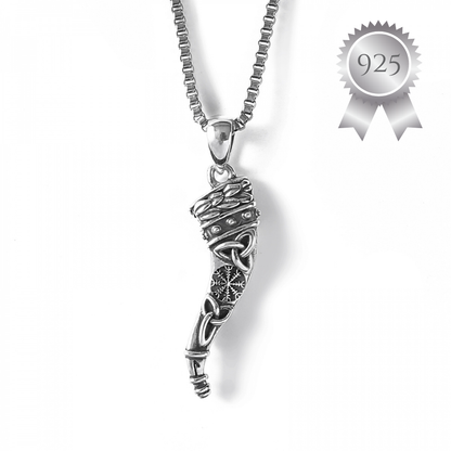 Necklace Viking Horn - Sterling Silver