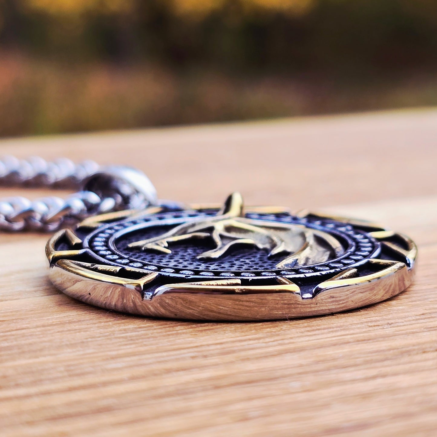 Halsband “Fenrir – Ödets varg” (tvåfärgat)