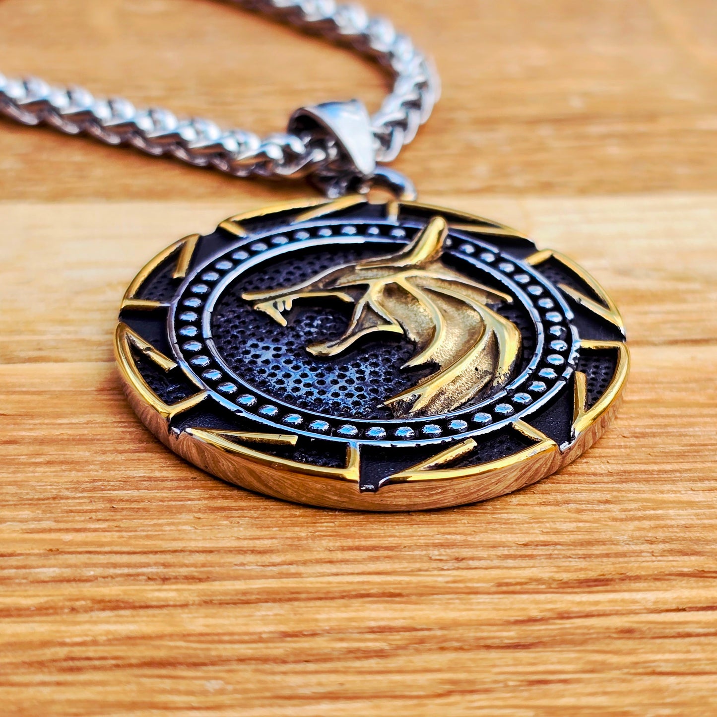 Halsband “Fenrir – Ödets varg” (tvåfärgat)