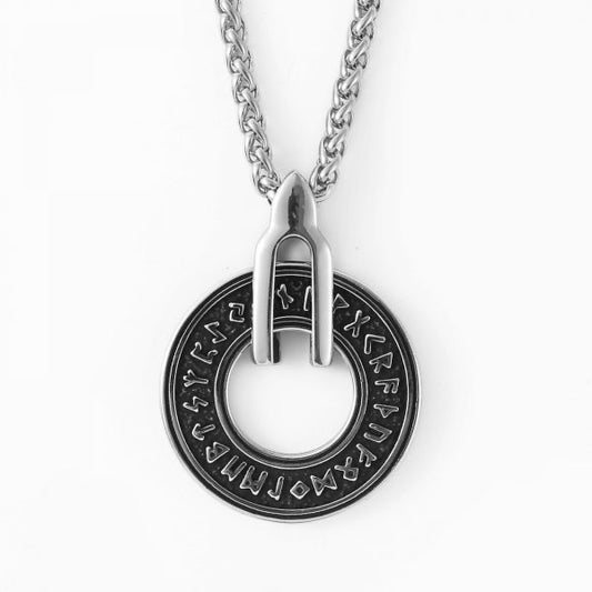 Necklace "Runic Wheel" (Silver)