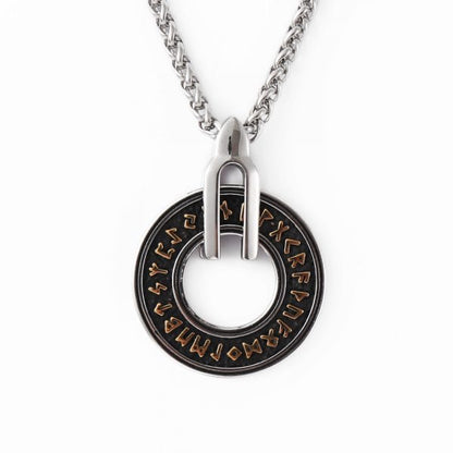 Necklace Runic Wheel - Dual Tone