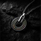 Necklace Runic Wheel - Dual Tone