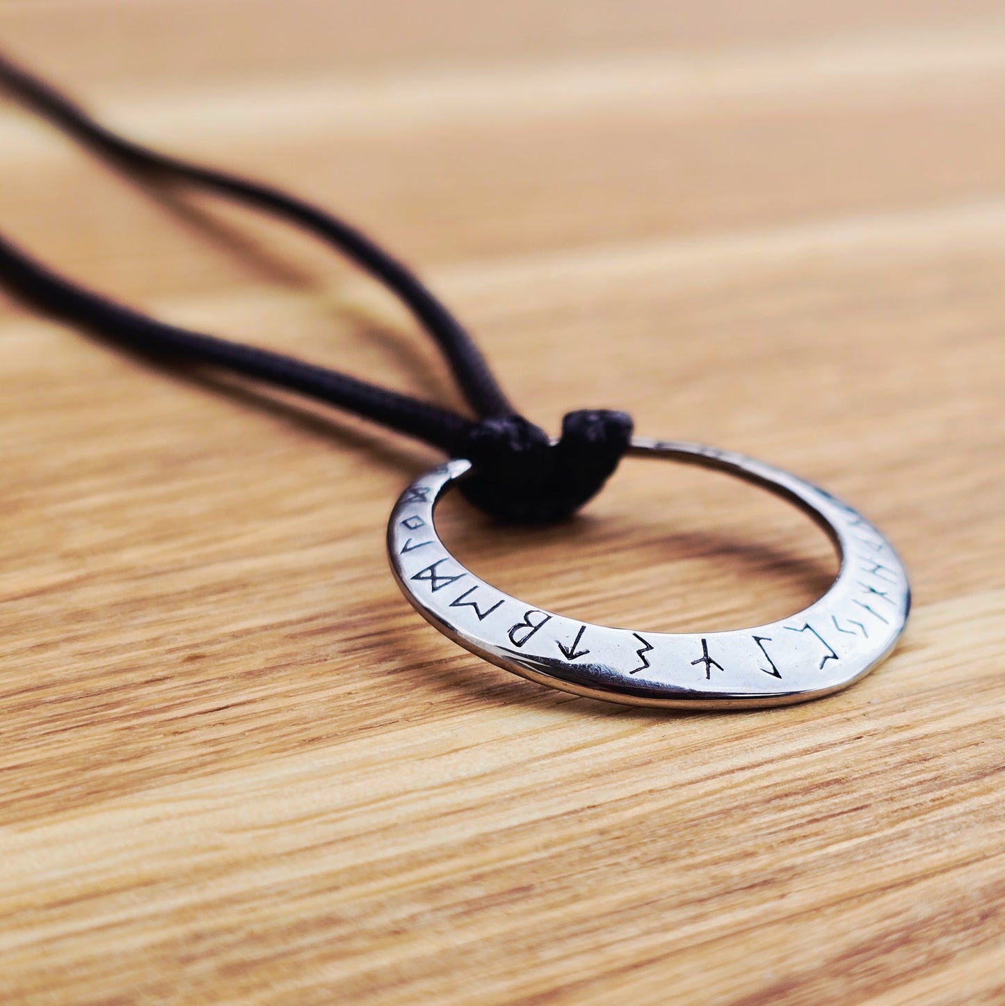 Necklace "Runic Wheel" Leather