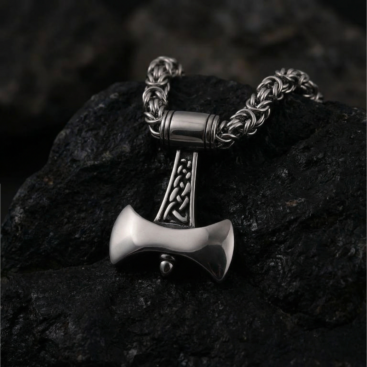 Kunglig kedja halsband Mjölner Sleek