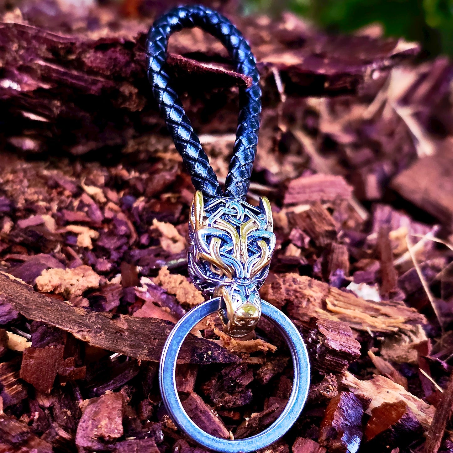 Schlüsselanhänger Freki – Asgard-Knoten (Zweifarbig)