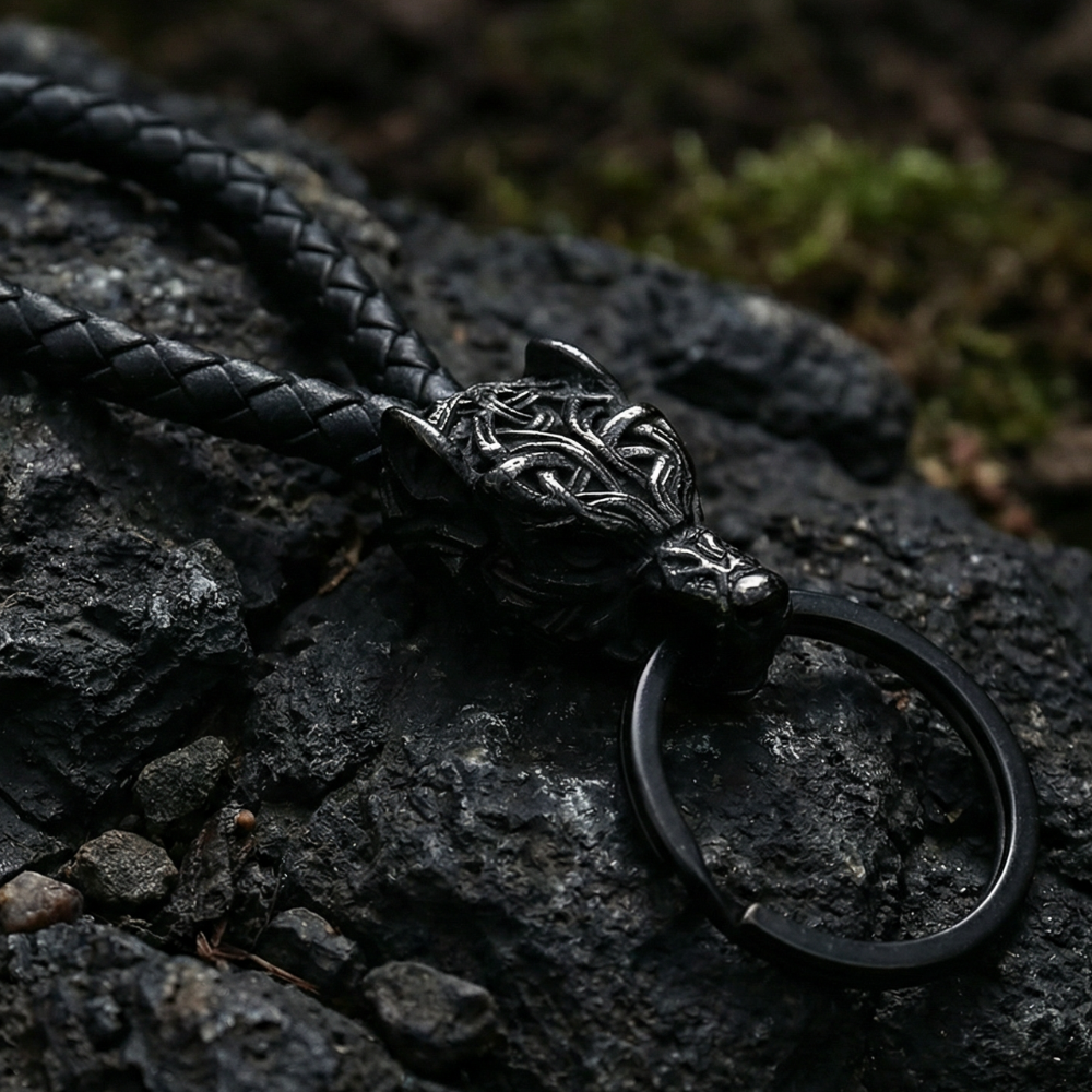 Keychain Freki Asgard Knot Deep Black
