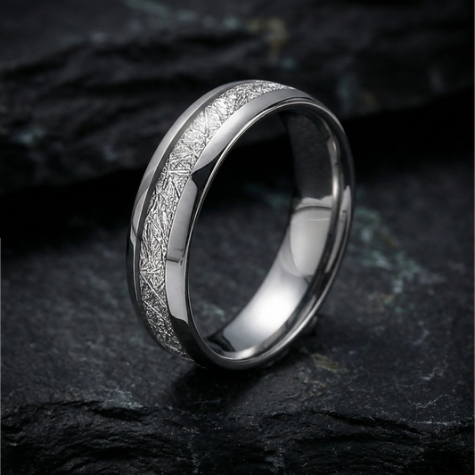 Tungsten Ring Bright Frost - Pure Silver 6mm