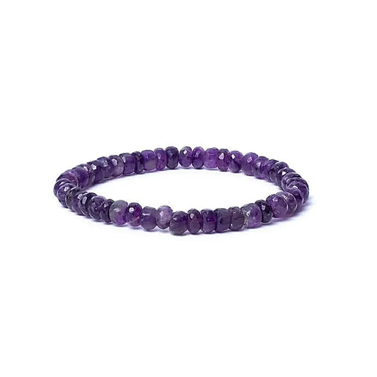 Facettiertes Amethyst-Armband – AA-Qualität