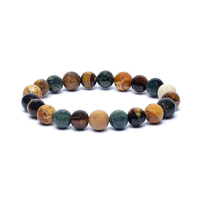 Bracelet with Kambaba Jasper, Tiger’s Eye and Picture Jasper (80mm)