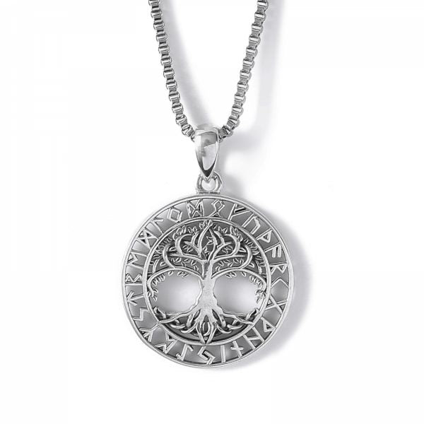 Runenhalskette „Yggdrasil“ – aus 925er Sterling Silber