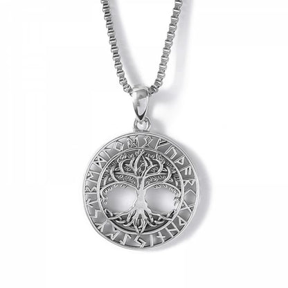 Runenhalskette „Yggdrasil“ – aus 925er Sterling Silber