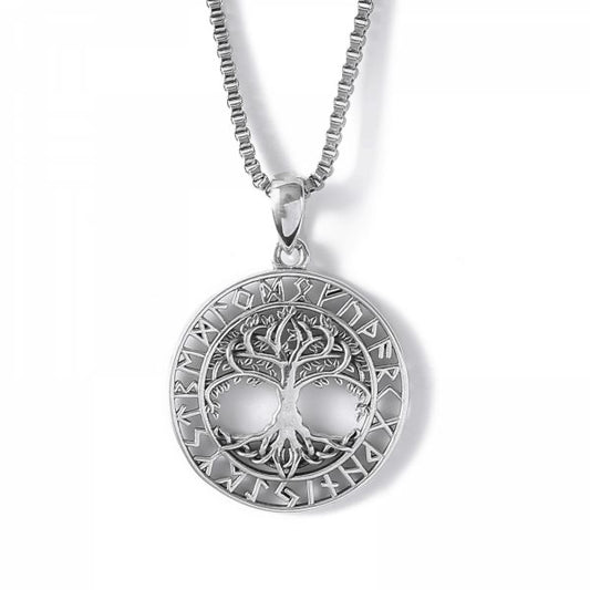 Runenhalskette „Yggdrasil“ – aus 925er Sterling Silber