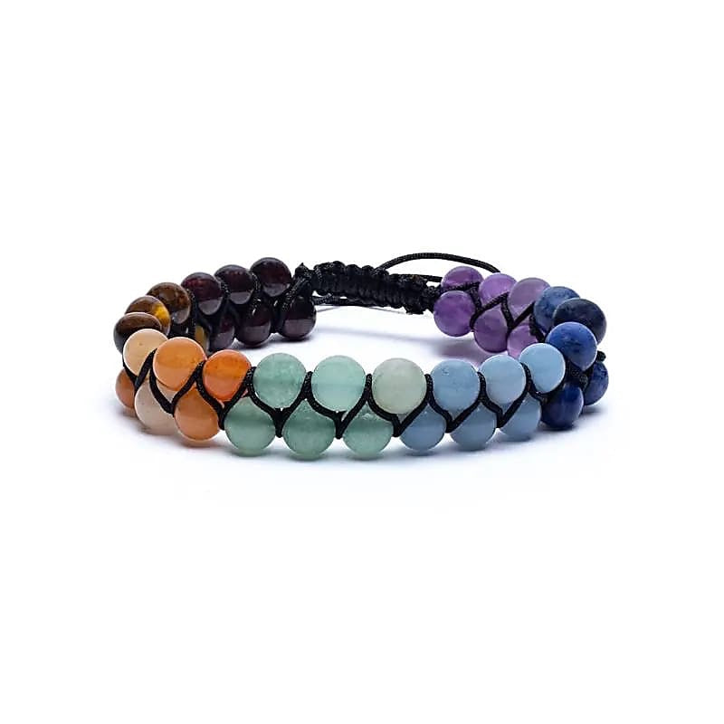 Doppelreihiges Edelsteinarmband – Harmonische Farben
