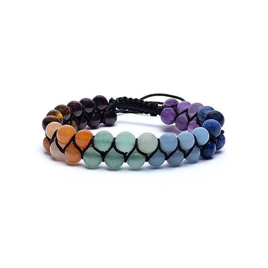 Doppelreihiges Edelsteinarmband – Harmonische Farben
