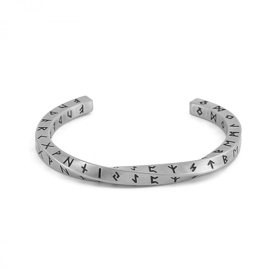 Runic Twisted Arm Ring (Bangle)