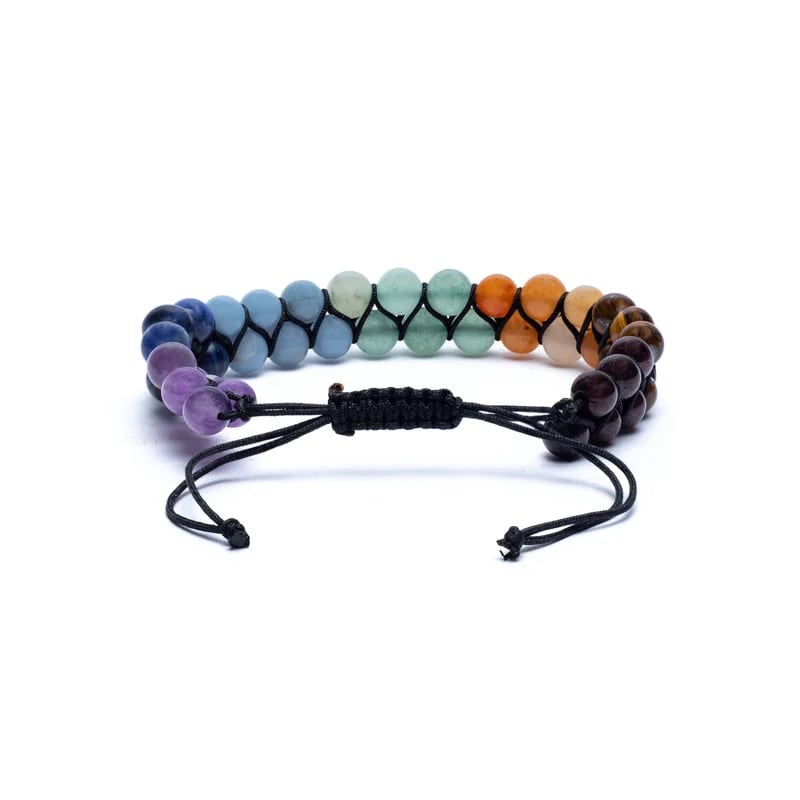 Doppelreihiges Edelsteinarmband – Harmonische Farben