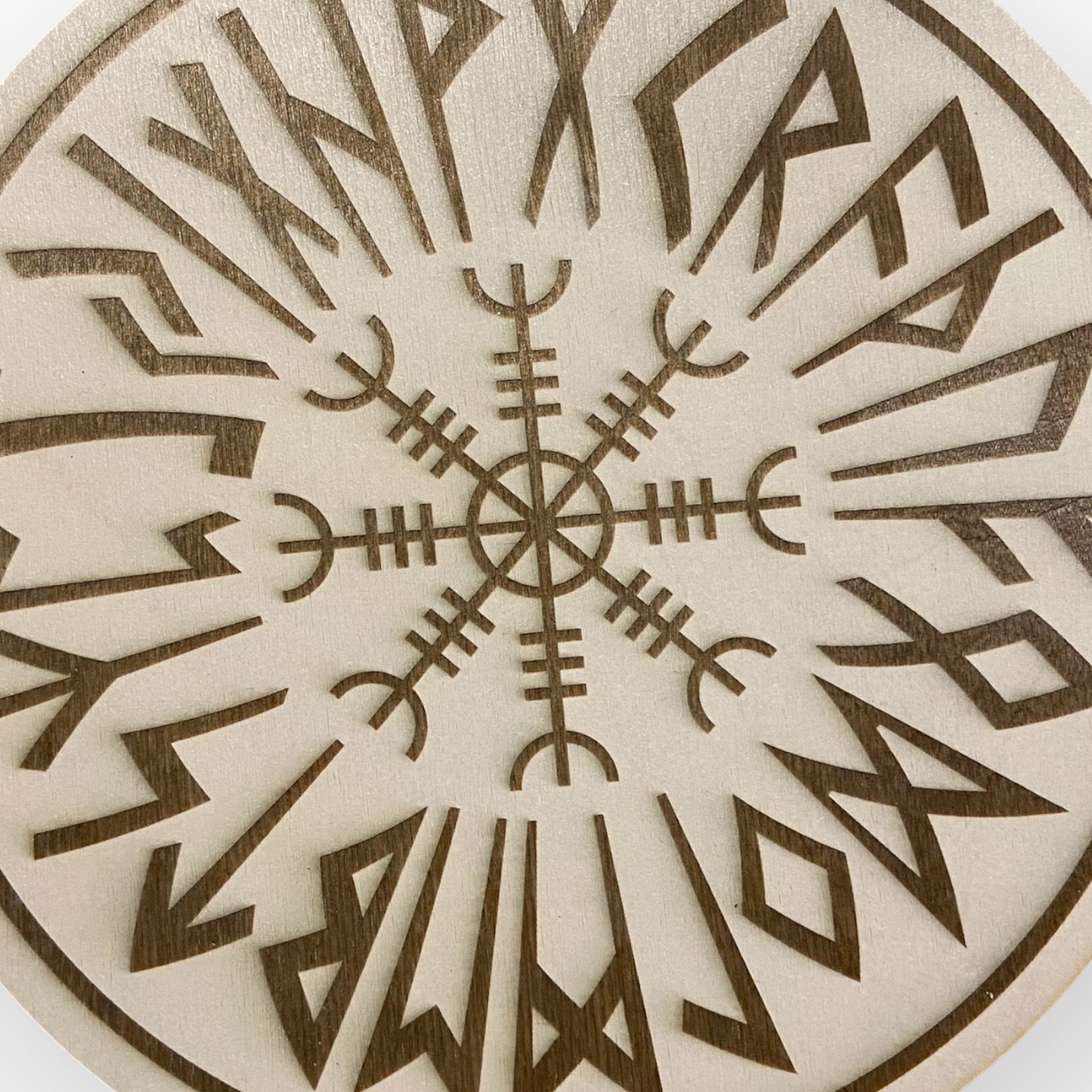 Nordic Shield with Inner Runes and Vegvísir