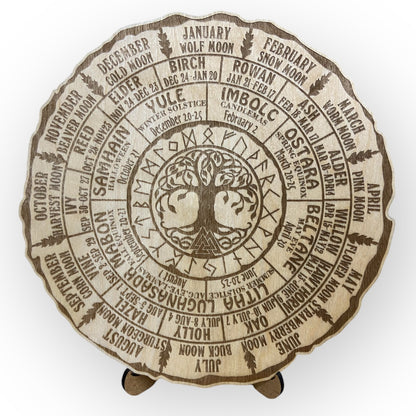 Wheel of the Year – Nordic Wooden Decoration