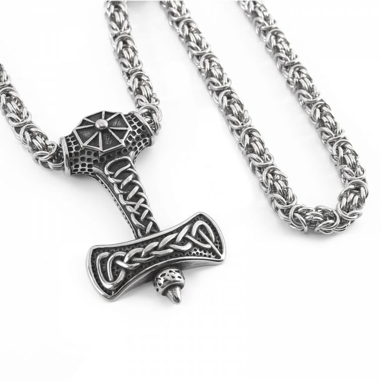 Kunglig kedja halsband "Vikingatid" (Silver)