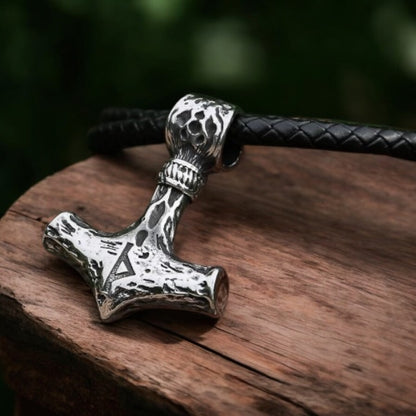 Necklace “Giant Thor’s Mjölnir Leather”