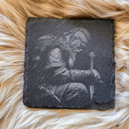 Slate Coasters 10x10cm – Viking 2