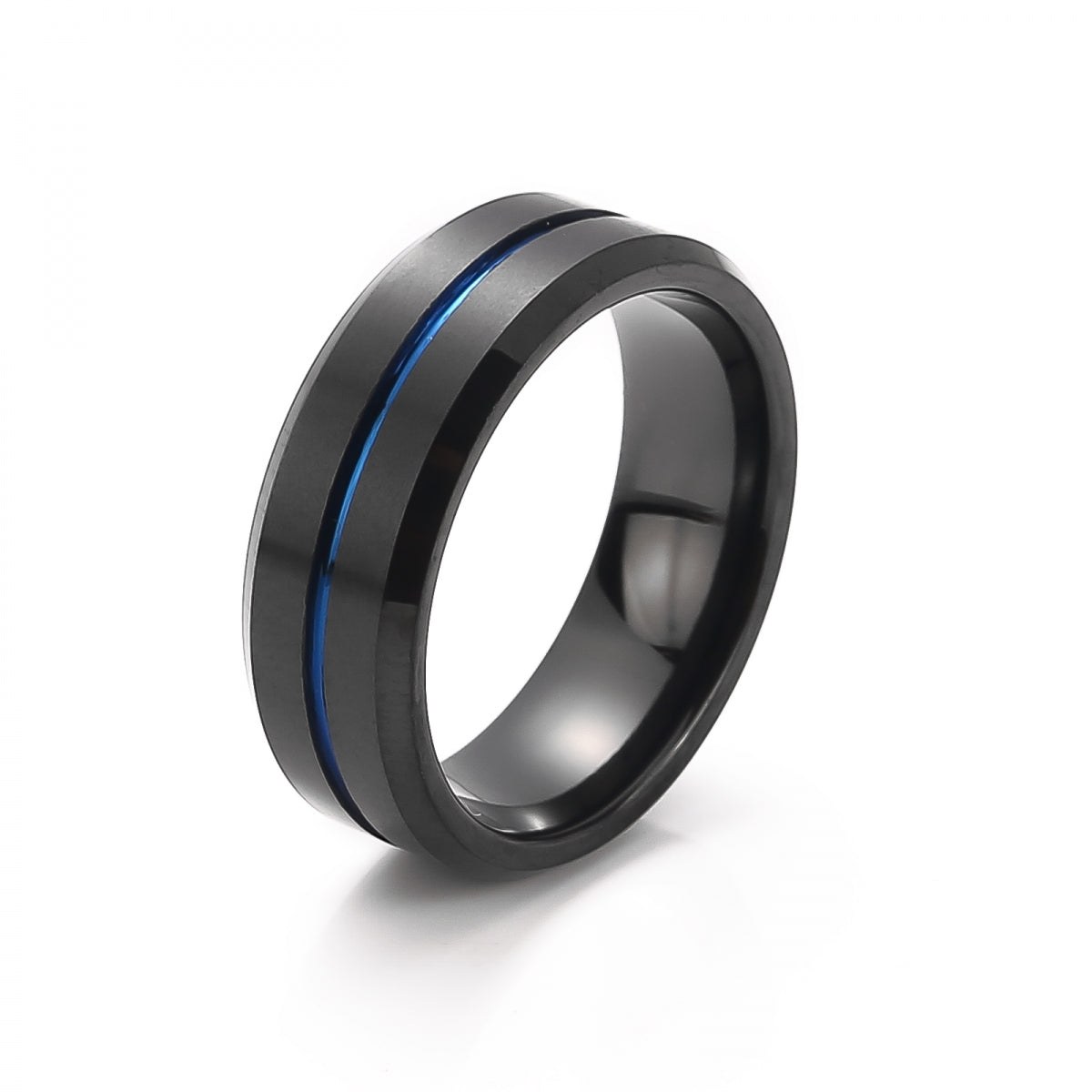 Wolframring „From Dusk“ Schwarz &amp; Blau