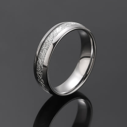 Wolframring „Bright Frost“ aus reinem Silber, 6 mm