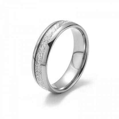 Wolframring „Bright Frost“ aus reinem Silber, 6 mm
