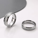 Tungsten Ring Pair Bright Frost
